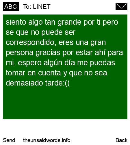 unsent message to LINET