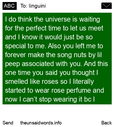 unsent message to linguini