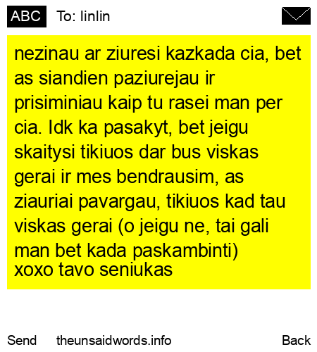 unsent message to linlin