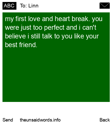 unsent message to Linn