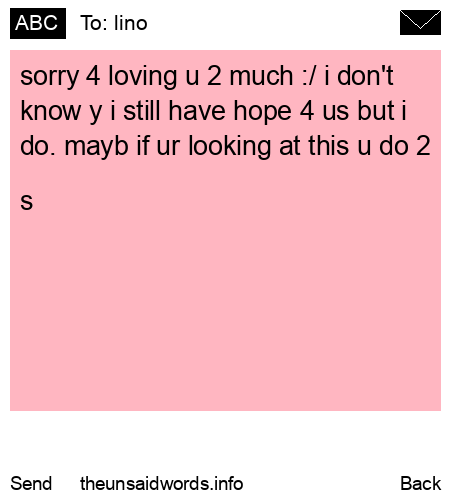unsent message to lino