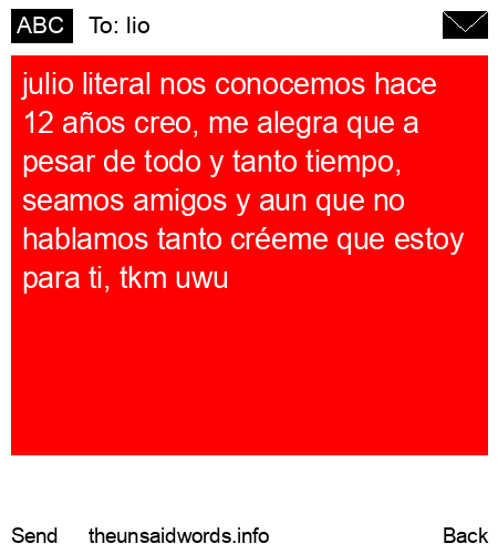 unsent message to lio