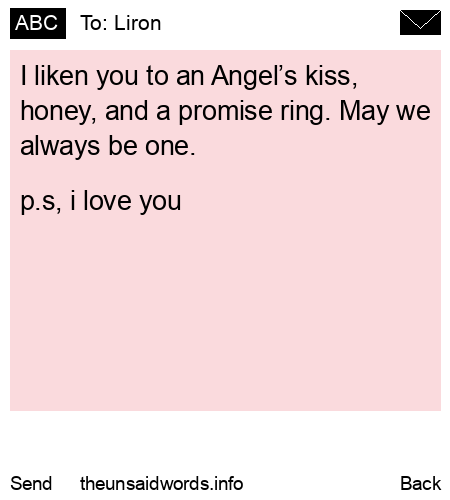 unsent message to Liron