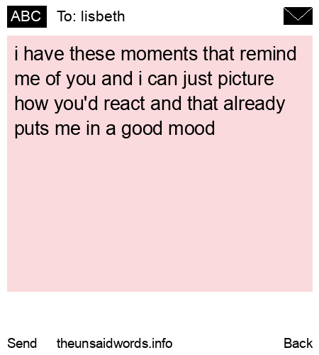 unsent message to lisbeth