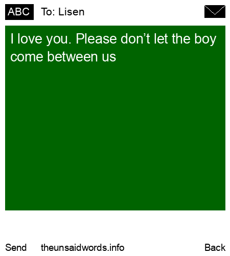 unsent message to Lisen