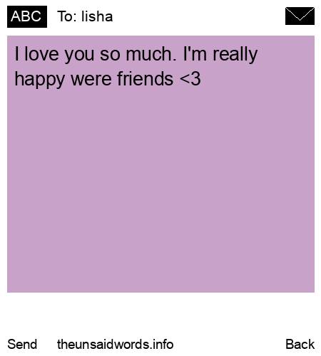 unsent message to lisha