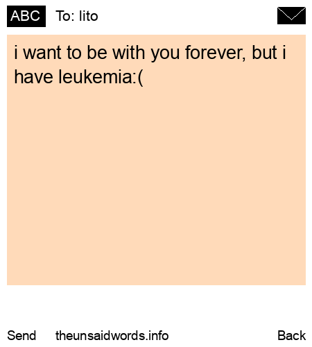 unsent message to lito