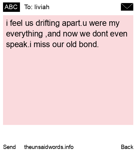 unsent message to liviah