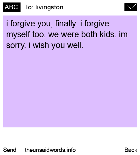 unsent message to livingston 