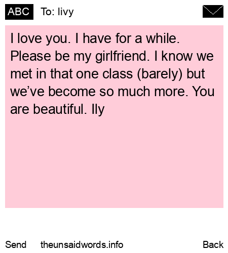 unsent message to livy