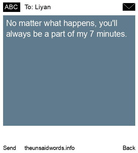 unsent message to Liyan