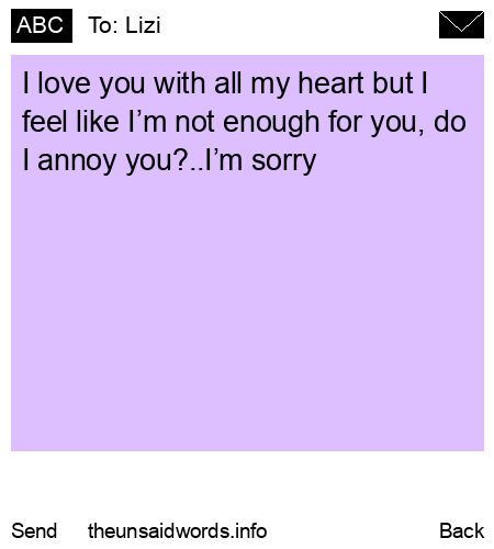 unsent message to Lizi