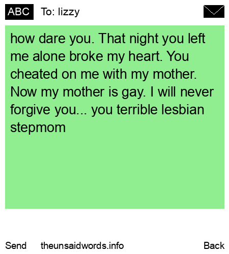 unsent message to lizzy