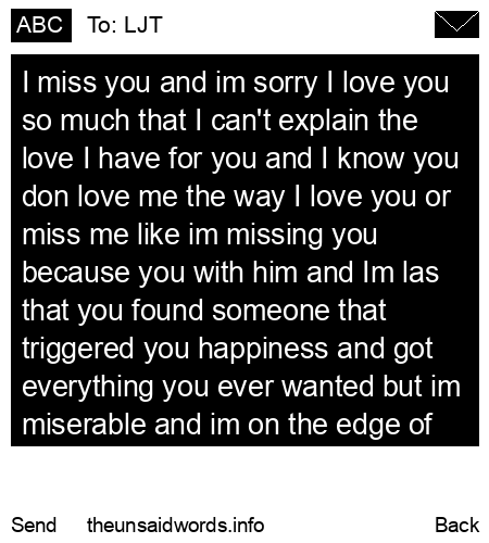 unsent message to LJT