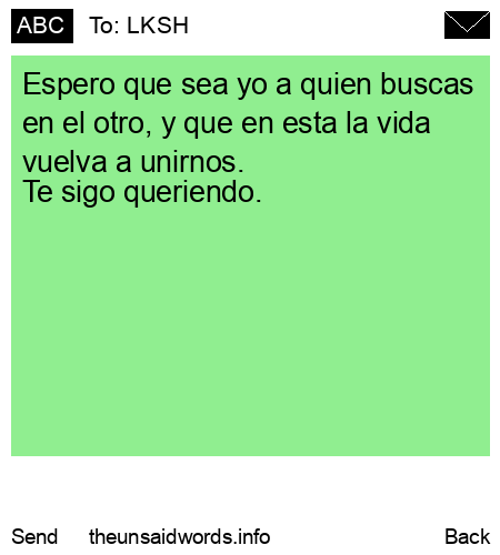 unsent message to LKSH