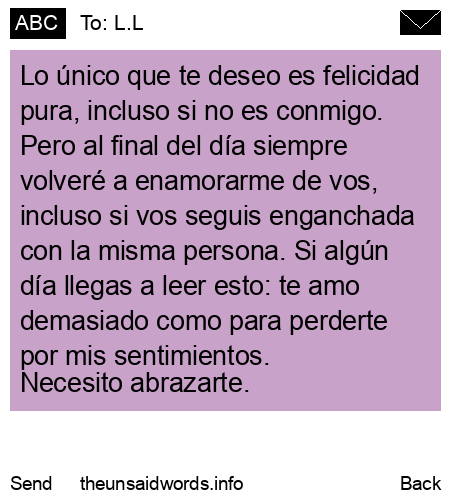 unsent message to L.L