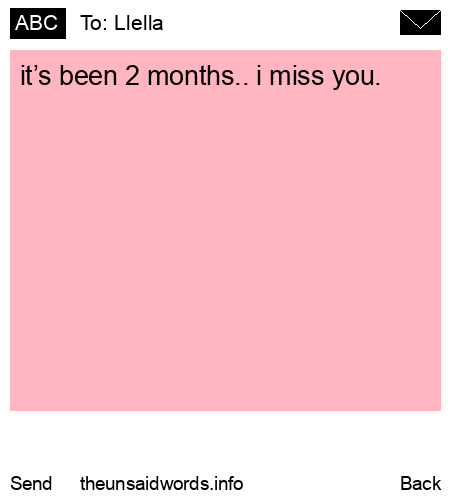 unsent message to Llella 