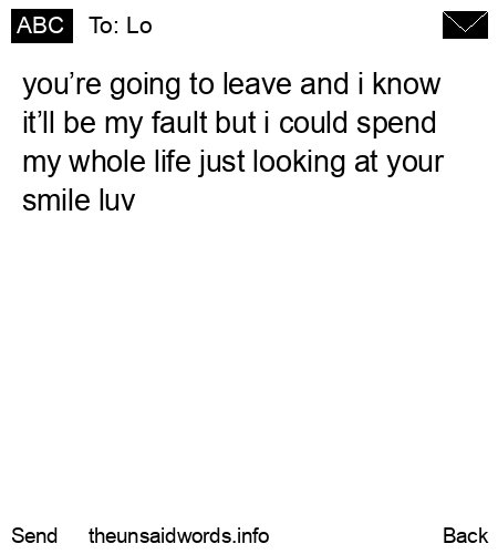 unsent message to Lo
