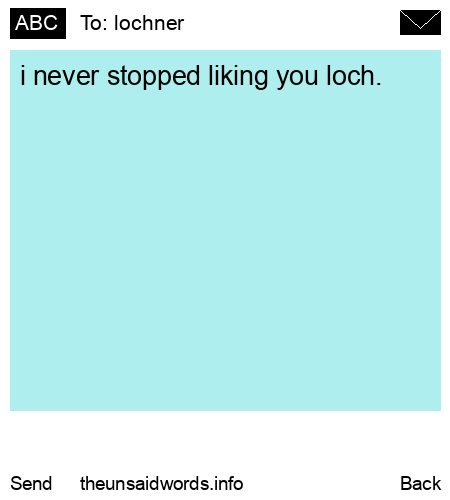 unsent message to lochner