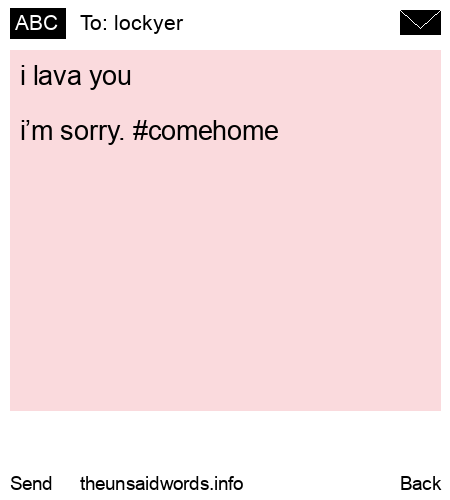 unsent message to lockyer