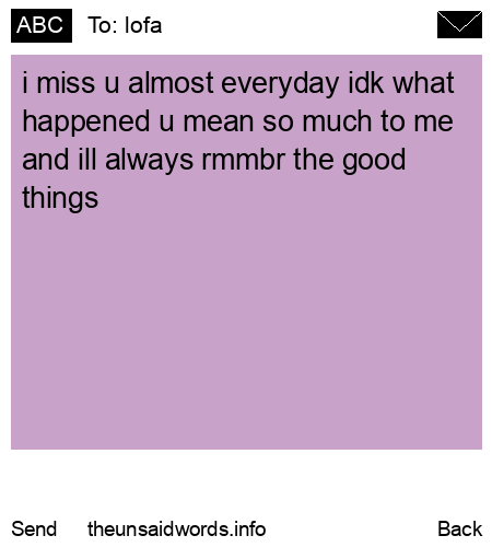 unsent message to lofa