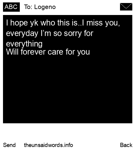 unsent message to Logeno