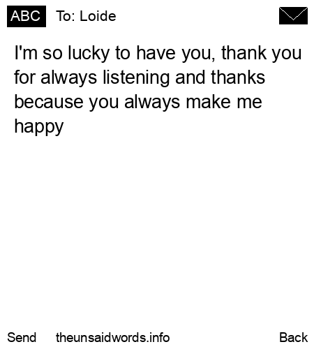 unsent message to Loide