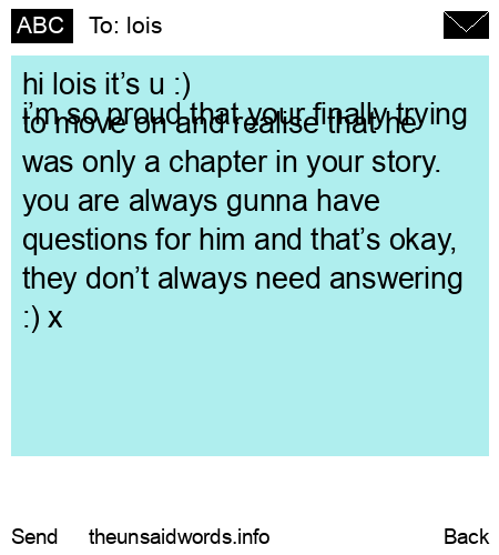 unsent message to lois