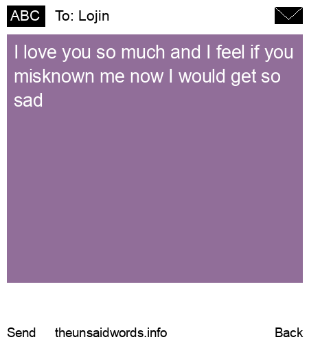unsent message to Lojin