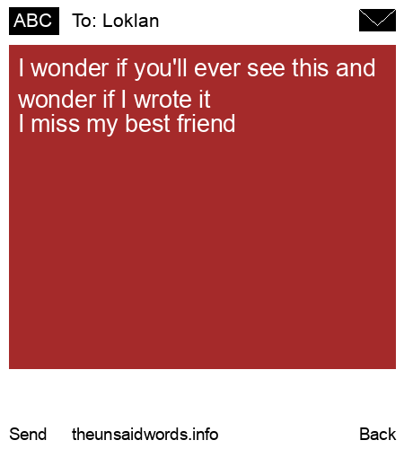 unsent message to Loklan