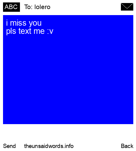 unsent message to lolero