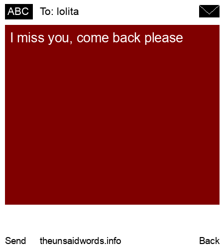 unsent message to lolita