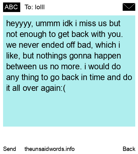 unsent message to lolll