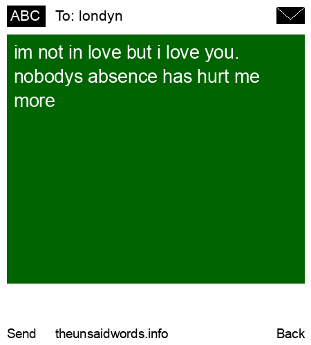 unsent message to londyn