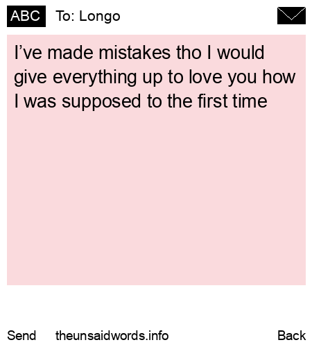 unsent message to Longo
