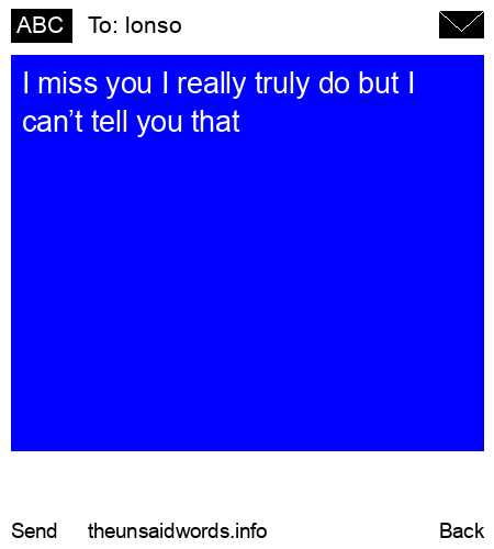 unsent message to lonso