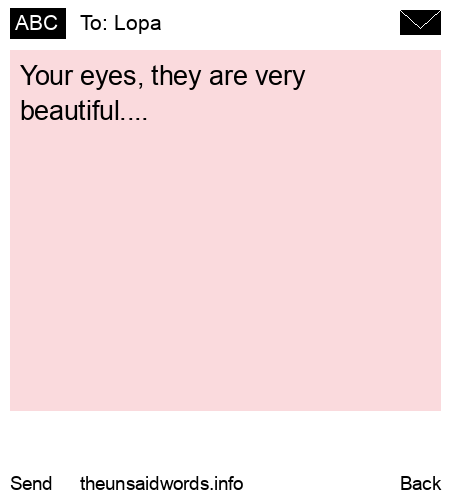 unsent message to Lopa