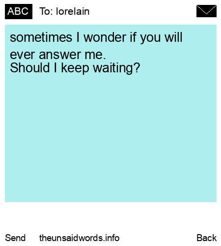 unsent message to lorelain