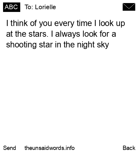 unsent message to Lorielle