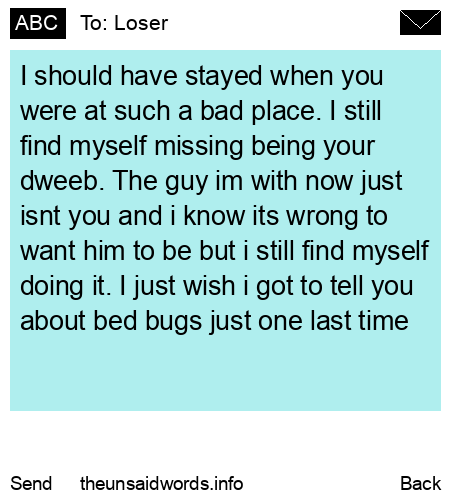 unsent message to Loser
