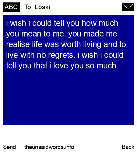 unsent message to Loski