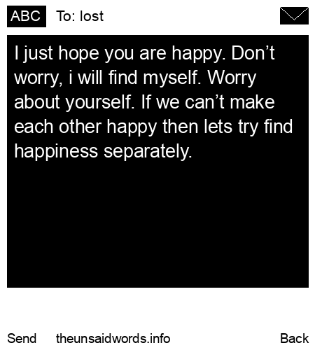 unsent message to lost