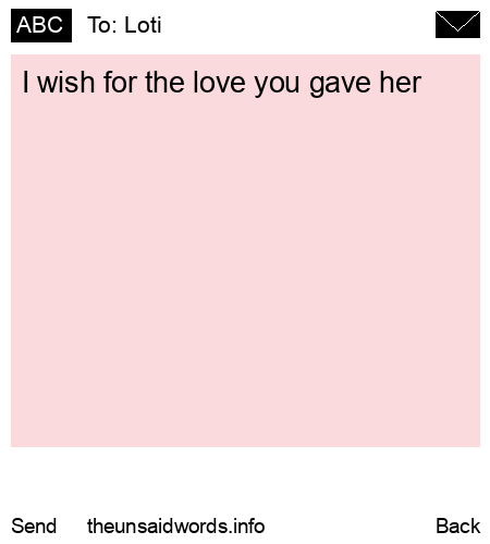 unsent message to Loti