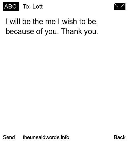 unsent message to Lott