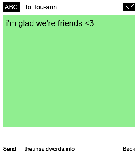 unsent message to lou-ann
