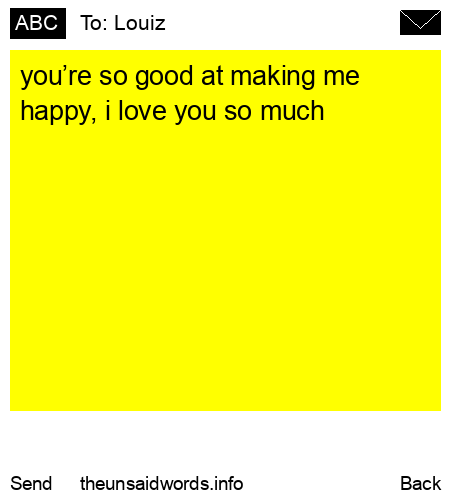 unsent message to Louiz 