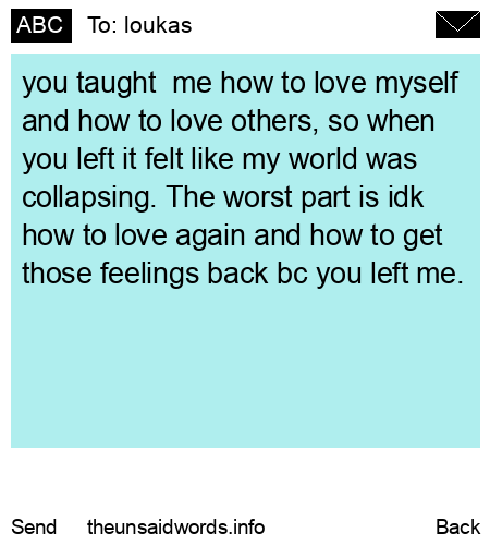 unsent message to loukas