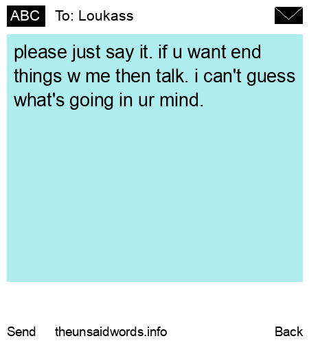 unsent message to Loukass 