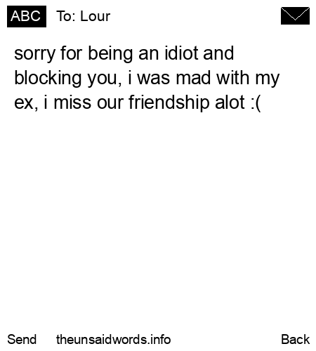 unsent message to Lour
