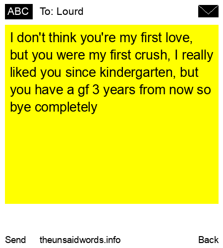 unsent message to Lourd